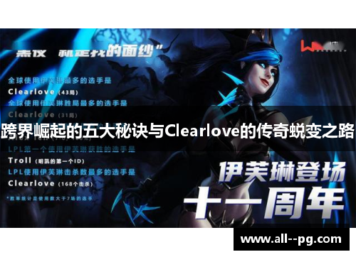 跨界崛起的五大秘诀与Clearlove的传奇蜕变之路